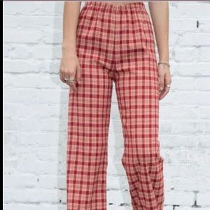 BRANDY MELVILLE NWT RED TILDEN PANTS